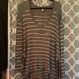 Free People olive green long sleeve